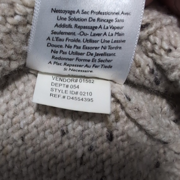 VTG Eddie Bauer Mens Wool Donegal Sweater Large Angora Rabbit Grandpacore Heavy - Picture 9 of 9